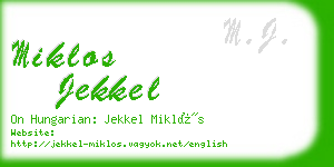 miklos jekkel business card